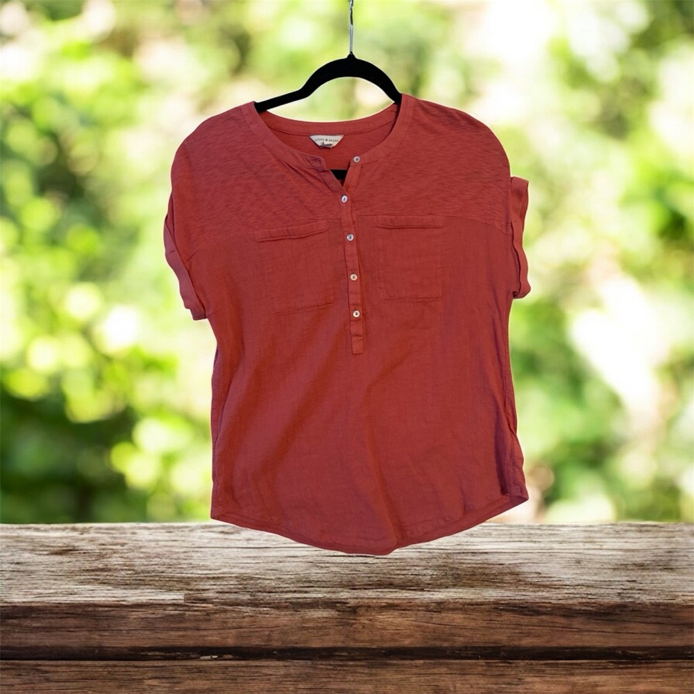 Lucky Brand Coral Button-Up Shirt
